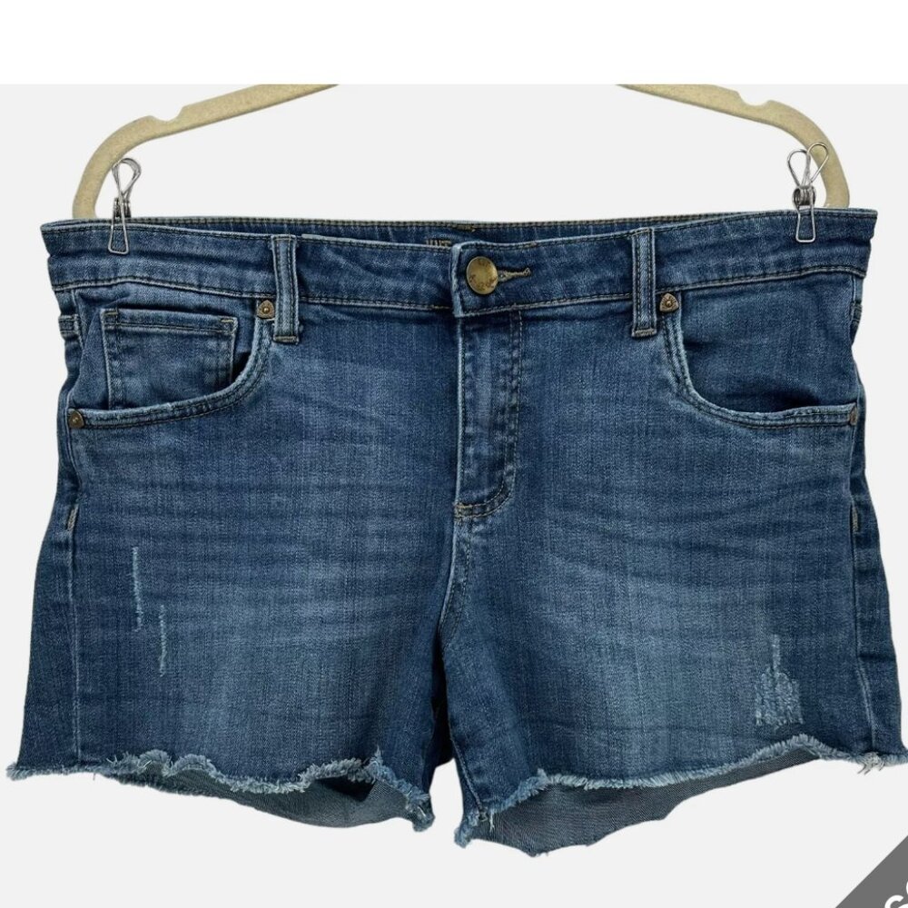 Kut From The Kloth Fray Short Cut-Off Denim Jean Shorts